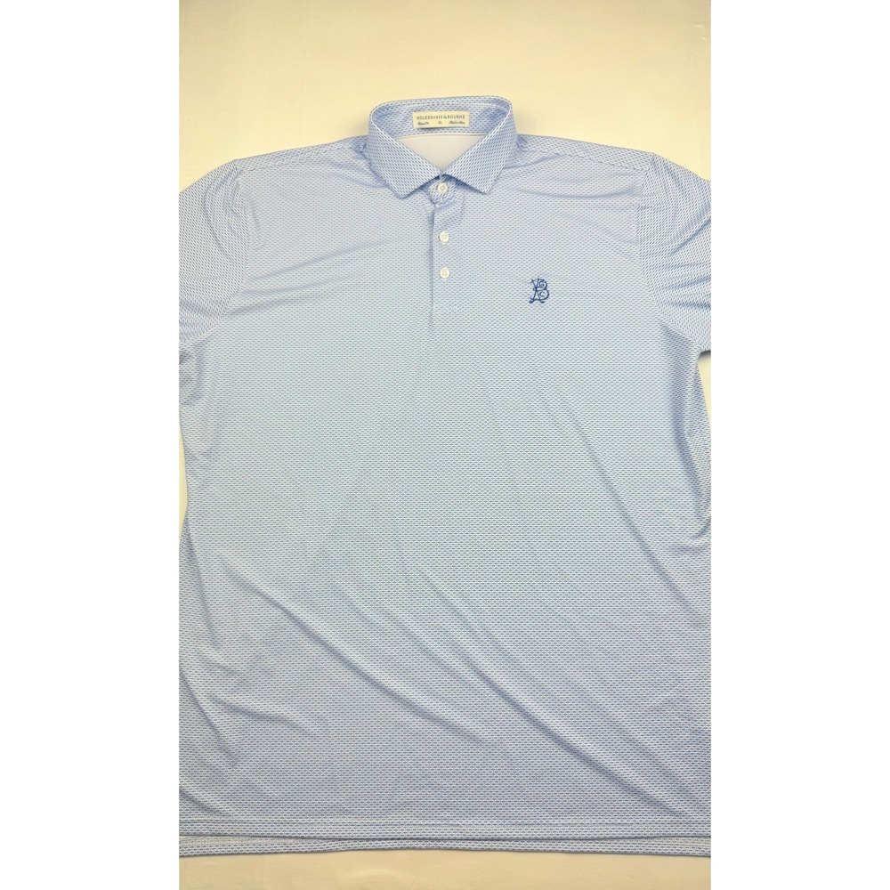 Holderness & Bourne Polo XL Blue Broadmore Golf Club Tailored Fit Performance